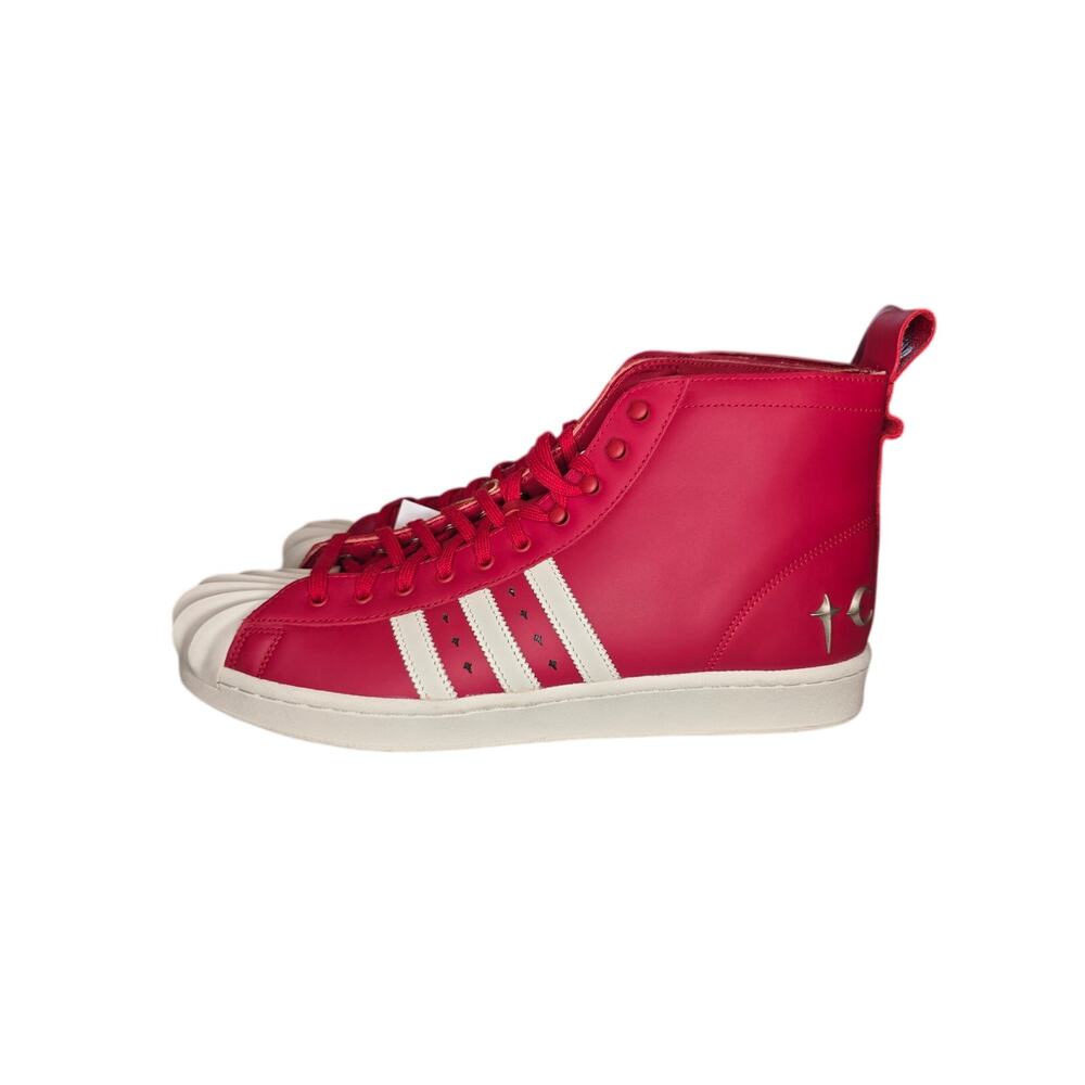 adidas x Thus Club Superstar Boot Luxe JP6518 Red Leather Sneakers Men's 13 NWT